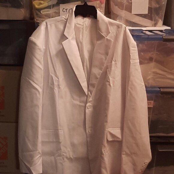 NEW ! Men White Suit Costume Jacket You Look Ugly Today Size 2XL
